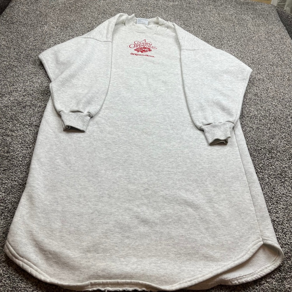 Opryland Hotel Country Christmas Sweatshirt‎ Dress Womens L XL Oversized Gray